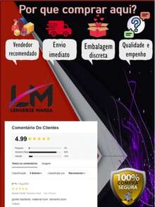 Devil Costume With Horns, Thong, Sexy Lace Lingerie, Sequined Sensual Set - Đỏ - Xem 9