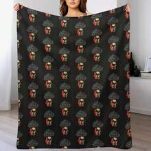 Ricky Boby Throw Blanket Christmas Gifts Fashion Sofas Bed Linens Plush Blankets - Black - View 1