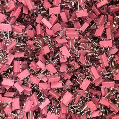 Binder Clips, 58 0.6 Inches 15 Mm A Little Bit Scratch Paper Clips 40 PCS 40 PCS, Pink