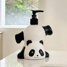 1个熊猫树脂皂液器 - 可爱的熊猫造型，独立式浴室台面装饰，手动按压泵，适用于洗手液或乳液，无需用电，浴室皂液瓶，光滑亮泽的熊猫奢华洗手液瓶，沐浴露空瓶，可重复灌装的按压瓶，浴室配件，厨房用品，厨房配件，厨房工具 - 彩色 - 查看 6