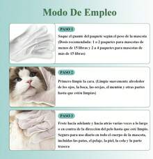 30 Piezas Toallitas Humedas para Perro, Toallitas de Guantes de Aseo para Mascotas de Hipoalergénico, Eliminan Olores, Nutren y Cuidan Pelaje, para Ojos, Glúteos y Cuerpo de Perros y Gatos - 1 - Ver 4