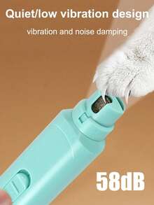 1 pieza Amoladora eléctrica para uñas de mascotas de alto rendimiento, adecuada para gatos y perros de todos los tamaños, amoladora eléctrica para uñas de mascotas, lima de uñas súper silenciosa, cómoda y amigable para las patas, para arreglo, cuidado de uñas de gatos, perros y pequeños animales, no incluye baterías - Multicolor - Ver 17