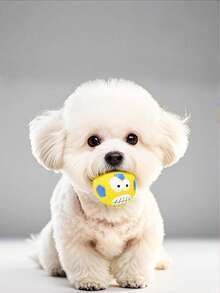 带趣味表情的吱吱作响的乳胶减压球玩具，狗狗训练玩具 - 彩色 - 查看 9