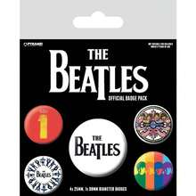 The Beatles Badge Set (Pack Of 4) (Multicoloured) - 100% Mixed - (PM160) - Multicolor - View 1
