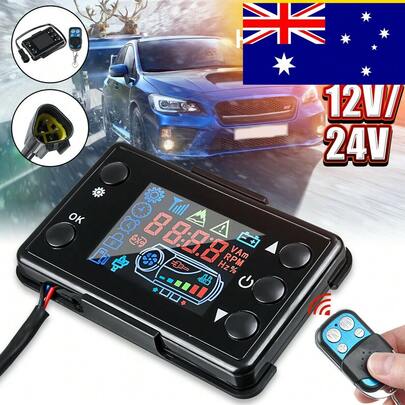 One Parking Heater Accessory LCD Control Switch Remote Control Set. This Widely Compatible Parking Heater Controller Operates With A 12V/24V Power Supply Voltage And Is Suitable For Cars, Trucks, And More.