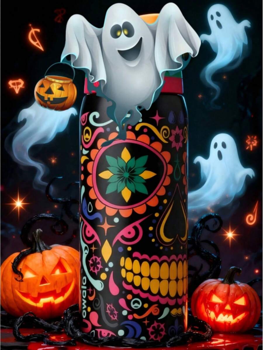 New Original OWALAS 32oz Halloween & Christmas Limited Edition Water Bottle Start Your Mysterious Journey With "Midnight Bell" And "Dancing With The Ghosts", "It's Boring Without You" And "Happy Halloween". "Trick Or Treat" - 32OZ-water Cup - View 1