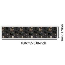 AFYPRTY 1pc Christmas Table Runner Christmas Party Decoration Table Runner Merry Christmas Tablecloth Polyester Cloth Party Table Runner Christmas Gift Dining Table Decorative Tablecloth Suitable For Christmas Party New Year Decoration - Black - View 3