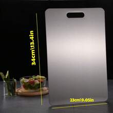 2025 Premium Cutting Board - Double-Sided, Stainless Steel Material For Kitchen & Catering, Cost-Effective, Suitable For Small Kitchens, RVs, Compact Homes, Durable For Vegetables, Fruits, Chicken & Beef, Easy-To-Clean Kitchen Prep Mat, Dining, Chopping Board, Multipurpose Kitchen Tool, Modern Kitchen Accessory, Easy-Clean Surface, Thick Fruit & Vegetable Cutting Board, Suitable For Kitchen & Dining Table - Silver - View 2