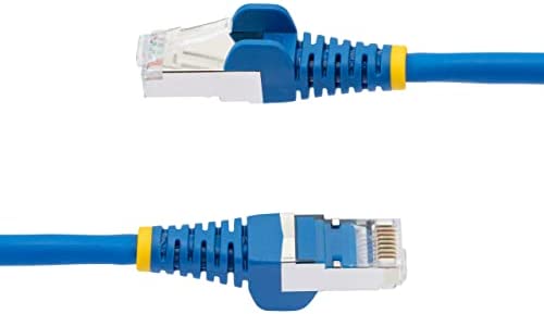 StarTech.Com 2m CAT6a Ethernet Network Cable - Blue - Low Smoke Zero Halogen (LSZH) - 10GbE - 500MHz - 100W PoE++ - Snagless Latchless - RJ-45 - S/FTP Network Cable (NLBL-2M-CAT6A-PATCH) - Blue - View 1