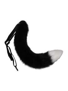 人造毛皮狐狸/狼尾巴，动物狗毛尾巴配饰，适用于万圣节派对角色扮演