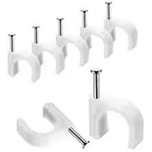 6mm Square U-Shaped Round PE Plastic Nylon Telephone Wire Fixed Line Clips, Wall Nails, Pressure Line Clips - Multicolor - View 8