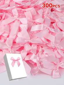 Paquete de 50 lazos de cinta de satén, para envolver regalos, decoración, hacer diademas y pinzas para el cabello, cestas de regalo, paquetes de cumpleaños, decoraciones navideñas, decoración de oficina, coronas, bodas, despedidas de soltera, suministros de fiesta de San Valentín