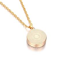 Aromatherapy Essential Oil Diffuser Necklace Tree Of Life Pattern Stainless Steel Locket Pendant Gift For Women And Girls - Gold - View 8