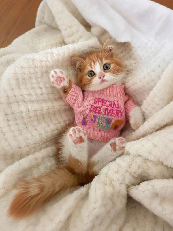 1 buc haine pentru animale de companie extra mici, pulover cald pentru căței, pisoi, iepuri în toamnă/iarna, potrivit pentru animale de companie mici, cum ar fi câini de talie mică, Pomeranians, Chihuahua sub 1 lb