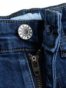 Boys' Classic Dark Washed Blue Straight Leg Jeans, Summer & Autumn - Dark Wash - View 6