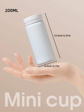1 st 200ml miniisolerad tumbler, ficka för sportvattenflaska, bärbar rak isolerad mugg för studenter