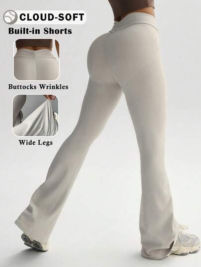 جاهزة للمكتب والخارج، تعزيز الأرداف، تنحيف الخصر، إطالة الساق، راحة طوال اليوم، أناقة العمل والترفيه من الغروب إلى الشارع، مفلطحة ومجعدة، سروال رياضي مجعد للأرداف، بنطلون واسع الخصر، بنطلون واسع مع تحكم في البطن، بنطلون واسع مرتفع الخصر مع تفاصيل مجعدة، بنطلون يوجا مخطط واسع وممتع