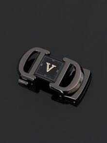 beaytar 1pc New Men's Belt, Fashion Classic Letter Element Belt, Quality Alloy Automatic Buckle, Exquisite Printed Belt Body, Lightweight Business Casual Pants Belt For Men