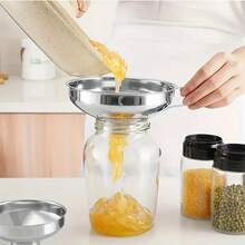 1 Pcs Heavy Duty Stainless Steel Wide Mouth Funnel With Handle -  304 Can Funnel, Suitable For Cooking Oil, Jam, Sauce, Pickles - Compatible With Wide Mouth/Medium Mouth Jars And Bottles - Easy Pour Kitchen Tool, Canning Supplies, Wide Mouth Canning Funnel, Canning Tool, Funnel With Strainer, Cooking Equipment, Wide Mouth Funnel For Canning, Wide Mouth Funnel For Filling Jars, Cooking Oil Filter, Pour Over Coffee, Kitchen Strainer, Pour Over Coffee, Canning Funnel With Strainer, Cooking Tool, Cooking Strainer, Wide Mouth Canning, Funnel With Filter, Kitchen Funnel Wide Mouth, Drip Coffee, Wide Mouth Canning Funnel, Food Oil Filter - 不銹鋼漏斗-1個 - 查看 9