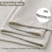 Oatmeal Linen Shower Curtain, Cloth Textured Fabric Shower Curtain Set With Hooks, Simple Elegant Modern Farmhouse Country Ultra Thick Bath Curtains For Bathroom,Water Repellent,72x96{"Color_name":"Oatmeal","Size_name":"72\"Wx96\"L(Packof1)"} - Nhiều màu11 - Xem 5