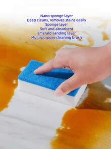 1/5-Piece Pack, Kitchen Magic Sponge Eraser, Foam Cleaning Pad, Multi-Functional Household Cleaning Sponge, Kitchen Dishwashing Sponge, Suitable For Cleaning Furniture, Kitchen, Bathroom, Bathtub, Sink, Floors, Walls, Etc. Cleaning Supplies, Household Tools, Suitable For Use In Schools, Kitchens, Bathrooms, Homes, Etc. - Multicolor - View 5