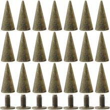 Sets Spikes And Studs 12MM Spikes Clothing Metal Studs Rivets Leather Punk Spikes Rivets Screw Back Studs And Spikes Clothing Shoes Belts Bags Hats 1532 Inch Bronze - Bronze - View 5