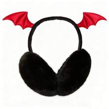 1pc Gothic Bat Wing Ear Muffs - Foldable Devil Ear Warmers With Soft Plush, Thermal Insulation For Winter, Dark Fantasy Halloween Costume, Cosplay, Anime Conventions & Gothic Street Fashion Ear Muffs