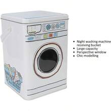 Caja de Metal para Polvo de Lavandera, Contenedor de Almacenamiento de Polvo para Detergente para Ropa, Caja de Metal, Recipiente de Detergente para Ropa de Metal de Gran - inicial - Ver 9