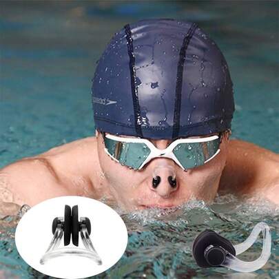 1PCS Swimming Nose Clip, Nasal Plug And Anti-Choking, Invisible Nose Clip, Professional Training Nose Clip, Ear Plug Nose Clip Set, Swimming Pool Training, Diving And Snorkeling, Water Park, Swimming Anti-Leakage Nose Clip, Diving Special Nose Clip