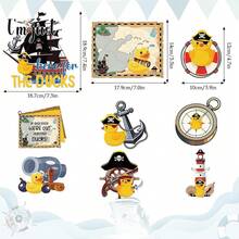 Fall Cruise Door Magnet - 16 Pcs Halloween Large Ship Decorations Funny Mailbox Covers Magnetic Cute Blue Pumpkin Cabin Anchor Stateroom Stickers Decals For Fridge Refrigerator Party Decor - Vịt-9 miếng - Xem 3