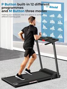 3-In-1 Treadmill, Portable Treadmills For Home With Handle, Foldable Treadmills For Home And Office, 300 Lbs Weight Capacity, LED Display Screen,A Treadmill Suitable For Home Exercise - US B Type Plug(110-127V) - View 6