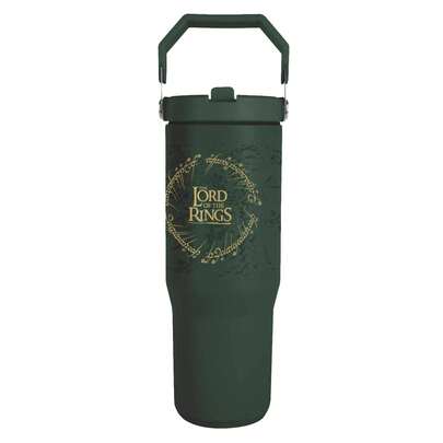 The Lord of the Rings Map 880ml Tumbler (Green/Gold) - 100% Mixed - (PM12584)