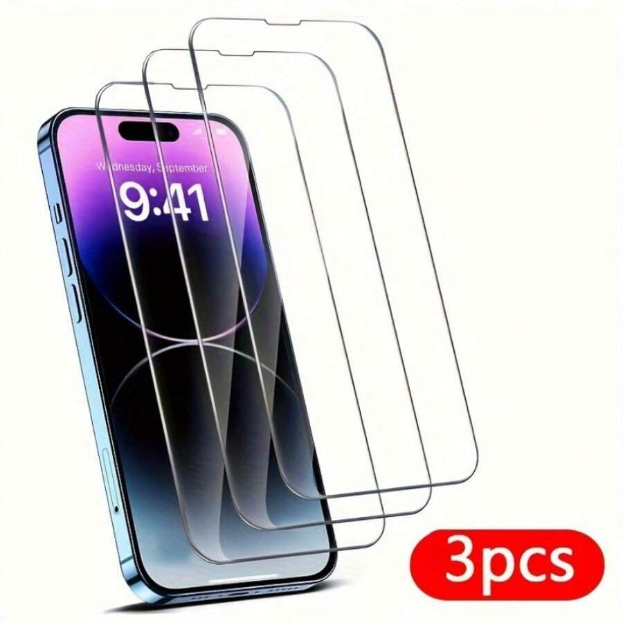 3pcs For IPhone 16 11 12 13 14 15 Pro Max Tempered Glass Film For IPhone X Xs Xr Protective Glass Film - Nhiều màu - Xem 1