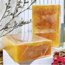 Turmeric-Infused Handmade Soap, No Alcohol, Non-Irritating, Comes With A Foam Net, Rich Lather Face And Body, And Keeps Skin Moisturized With A Light Fragrance.