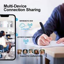 ULar Mini caméra stylo intelligent portable avec enregistreur vidéo HD 2MP, incluant une carte SD 16 Go gratuite pour l'enregistrement. Enregistrement d'un seul clic, batterie rechargeable intégrée, compact et idéal pour les conférences et les salles de classe.