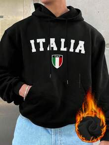 Áo hoodie nam dáng rộng có túi kangaroo kiểu Ý hiệu Zrgoth, thích hợp cho mùa Thu/Đông. - màu đen - Xem 3