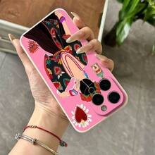 Frida Grace Designed White Phone Case, Compatible With The Latest  17/16/15/14/13/12/11/6/6 S/7/8 Pro Max Plus, SE2/SE3/X/XS/XR/XS Max, 17 Air, 12/13 Mini, 16e, Halloween Christmas Gift, For Friends Or Personal Use, Elegant Print, Art Design, Shock Protection Case, Durable Case, Mobile Accessories,  Phone Case, Gift Shopper, Technology Enthusiast - 白色 - 查看 2