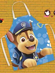 Paw Patrol Paw Patrol Themed Faux Linen Fabric Cartoon Animation Apron, Oil-Proof Waist Wrap, Parent-Child Kitchen Adult Sleeveless Halter Apron, Halloween, Thanksgiving, Christmas, Birthday Party Decoration Products, Small Gifts For Friends And Family At Parties And Gatherings