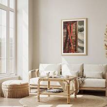 1 张无框冬季滑雪海报，复古滑雪艺术印刷雪景，复古冬季场景墙面装饰，适合卧室宿舍客厅，山间小屋美学礼物，Funkyposters 房间装饰 - 彩色 - 查看 2