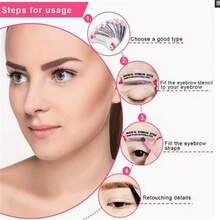 24pcs DIY Eyebrow Stencil & Eyebrow Pencil Set, 24 Reusable Eyebrow Stencil Cards, Suitable For Beginners Eyebrow Stencil Template
