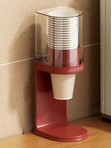 1个桌面一次性纸杯架，无需钻孔，家用收纳盒，商用咖啡厅酒吧餐厅壁挂式纸杯架，饮水机杯架，适用于家庭办公室 - 彩色 - 查看 8