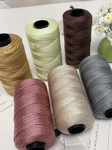 400g/4pcs Polyester Yarn Assortment, Suitable For Crocheting Hats, Bags, Accessories & Decorations - Multicolor - View 9