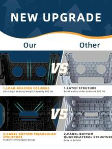 1 Pack 43cm Folding Step Stool - Black Foldable Stool Step Stool Portable Folding Stool Foldable Step Folding Stool Bathroom Stool Folding Chair Footstool Up To 136kg For Adults - 黑色 - 查看 3