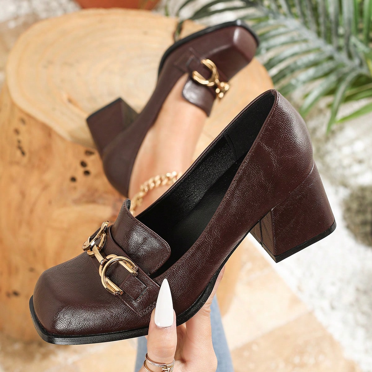 Tacones gruesos de talla grande, tacones altos elegantes y profesionales para mujeres, adecuados para ocasiones formales, bodas, fiestas, cómodos y d