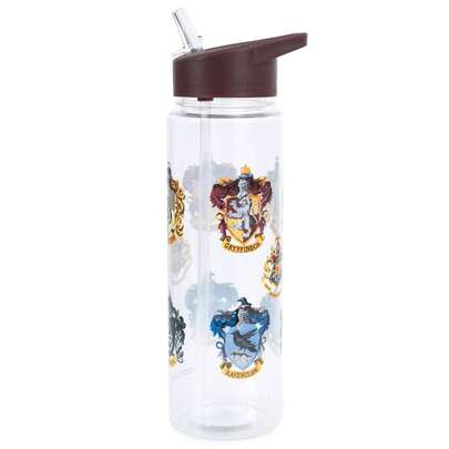 Harry Potter House Crests Plastic Water Bottle (Multicoloured) - 100% Mixed - (TA13245)