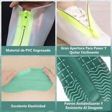 Cubre Zapatos Impermeable, Cubierta de Zapatos Impermeable con Cremallera para Viaje Antideslizante Plegabl de Reutilizable, Protector de Zapatos Impermeable de Silicona