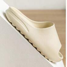 Comfortable EVA Non-Slip Slippers, Thick Sole Strap Slides, Casual Sandals For Summer Outdoor Wear, Indoor Home Bathroom - Beige - View 4