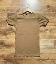 Men's Ribbed American Style T-Shirt..SLIM FIT MODEL - Lạc đà - Xem 2