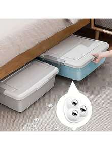 4个/8个360°顺滑静音旋转脚轮，自粘式家具轮，方便移动家具、咖啡机和储物箱 - 多种款式和颜色可选