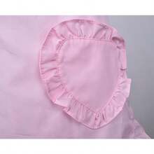 1 chiếc tạp dề nhà bếp/ăn uống dành cho nữ, thiết kế nơ dễ thương, thời trang và vui nhộn cho mùa Giáng sinh (Màu hồng) - Hồng - Xem 5